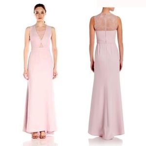 BCBGMAXARIA Blush Pink Lavender Gown Landen Lace